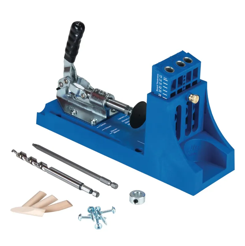 Knallerangebot KREG Jig K4 Starter Set ( K4 ) Tischler Komplettset Verbindungssystem aus Holz mit Bohrschablone K4, Stufenbohrer, Bit, Schrauben und Stopfen