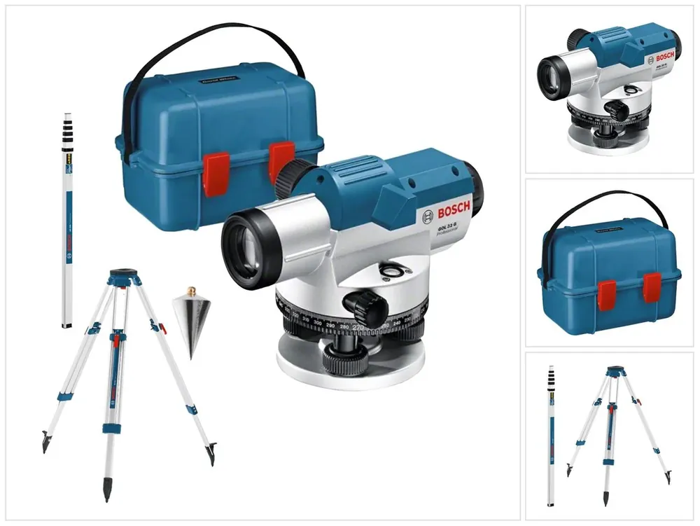 Schneller Versand Bosch GOL 32 G Professional optisches Nivelliergerät 400 Gon 120 m IP 54 ( 06159940AY ) + Stativ BT 160 + Messstab GR 500 + Koffer