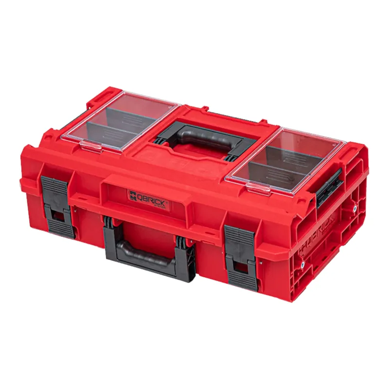 Qbrick System ONE 200 2.0 Profi RED ULTRA HD Custom Werkzeugkoffer modularer Organizer 585 x 385 x 190 mm 15,4 l stapelbar IP66 Knallerangebot