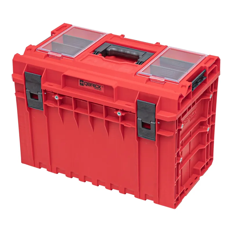 Neu Qbrick System ONE 450 2.0 PROFI RED ULTRA HD Custom Werkzeugkoffer modularer Organizer 585 x 385 x 420 mm 52 l stapelbar IP66