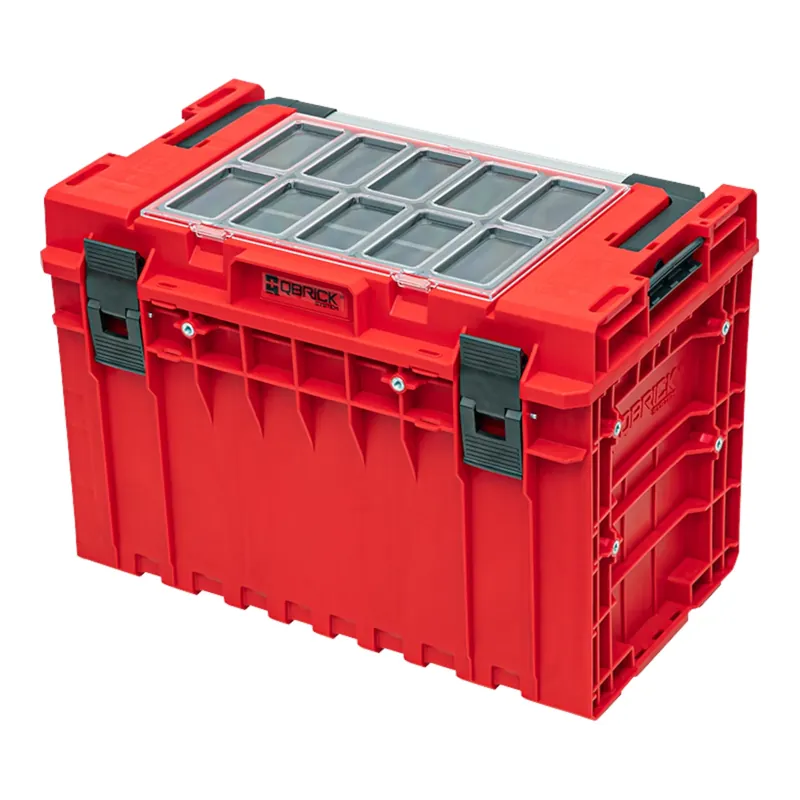 Qbrick System ONE 450 2.0 Expert RED ULTRA HD Custom Werkzeugkoffer modularer Organizer 585 x 385 x 420 mm 52 l stapelbar IP66 Echt