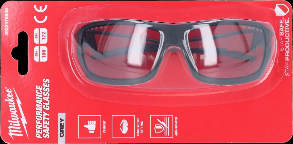 Milwaukee Performance Safety Glasses Schutzbrille ( 4932478908 ) grau getönte Ausführung Top-Angebot