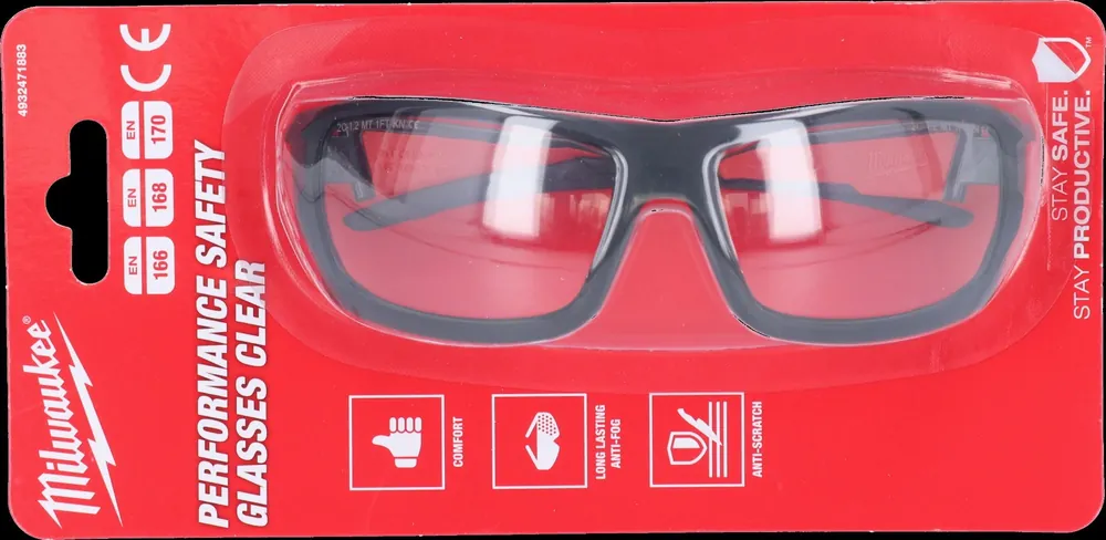 Sonderangebot Milwaukee Performance Clear Safety Glasses Schutzbrille ( 4932471883 ) Anti-Beschlag Beschichtung