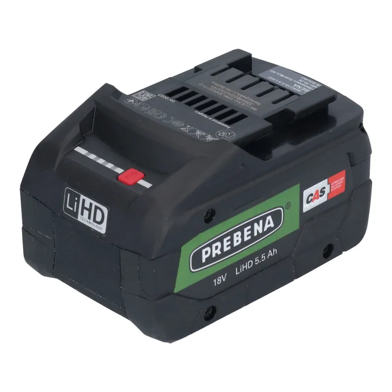 Prebena AKKU18-5,5-LIHD Akku 18 V 5,5 Ah / 5500 mAh LiHD Li-Ion CAS mit Ladestandanzeige Beliebt