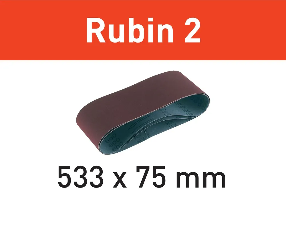 Expressversand Festool L533X 75-P60 RU2/10 Schleifband Rubin 2 ( 499156 ) für BS 75