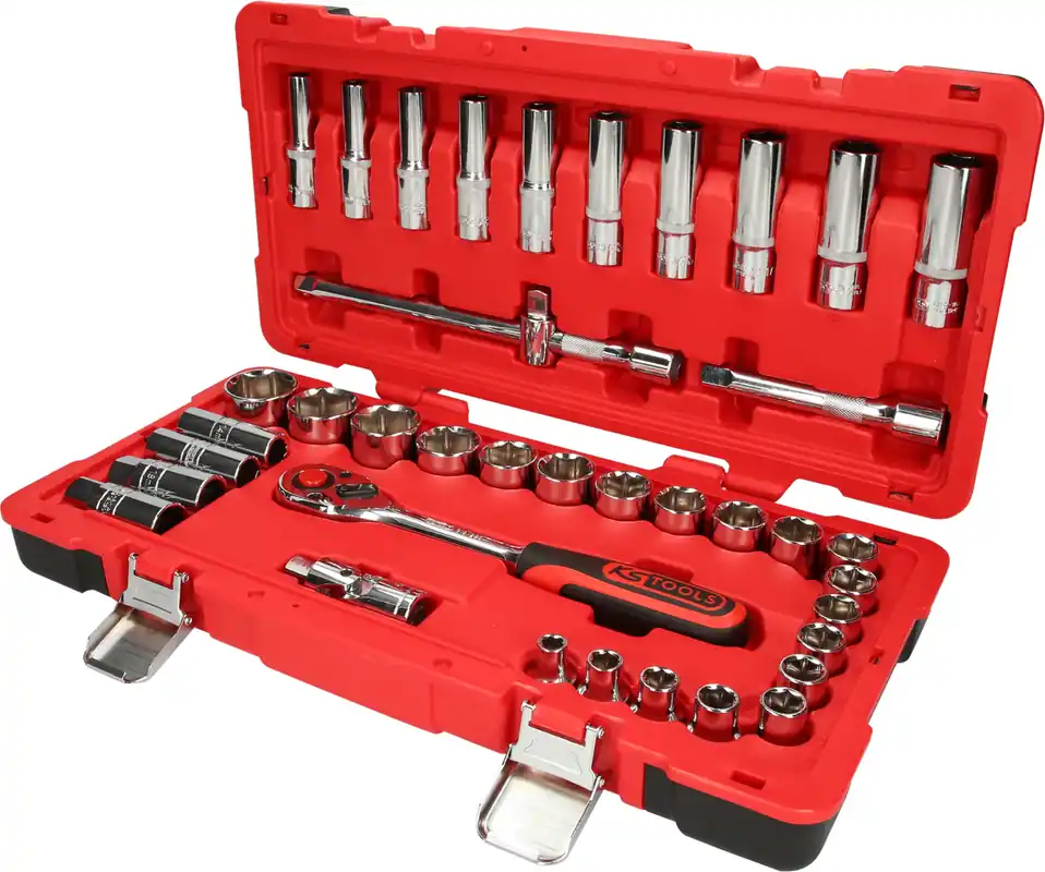 Zertifiziert KS TOOLS 1/2" CHROMEplus Steckschlüssel-Satz, 39-tlg ( 958.0639 )