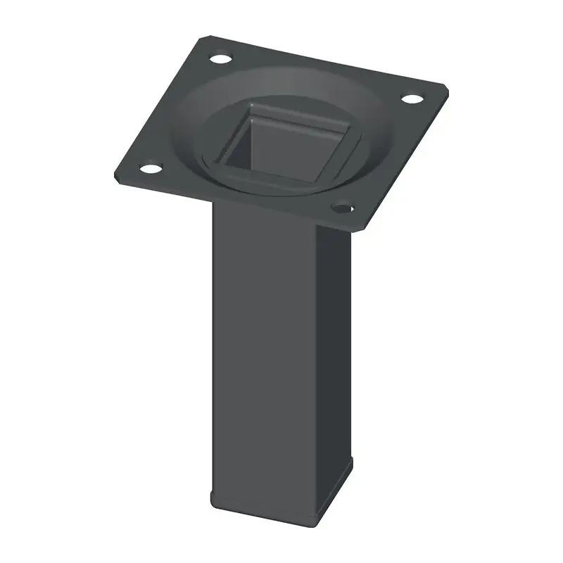 ELEMENT SYSTEM Möbelfuß schwarz RAL 9005 25 x 25 mm Höhe 250 mm ( 3000271203 ) Highlight