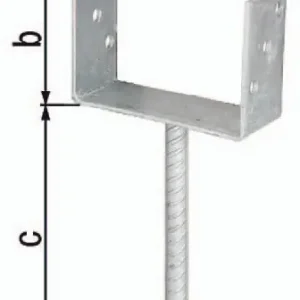 GAH U-Pfostenträger ETA-10/0210 91x100x200x60mm ( 3000200705 ) Bestseller