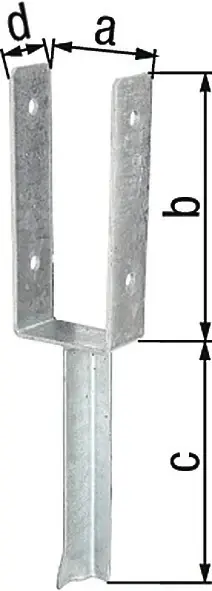 GAH U-Pfostenträger ETA-10/0210 91x200x200x50mm ( 3000200718 ) Solange Der Vorrat Reicht