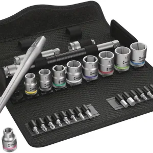 Zertifiziert WERA Steckschlüsselsatz Zyklop Metal 8100 SB 7 29-teilig 3/8 ″ ( 4000821654 )