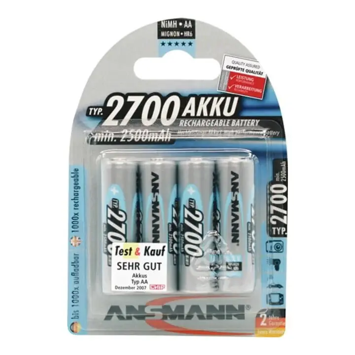 ANSMANN Akkuzelle 1,2 V 2700 mAh ( 4000876111 ) Geprüft