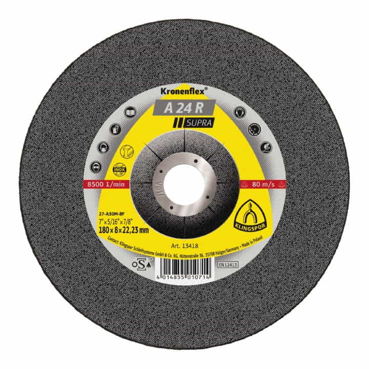 KLINGSPOR Schruppscheibe A 24 R Supra D180xS8mm ( 4000841088 ) Solange Der Vorrat Reicht