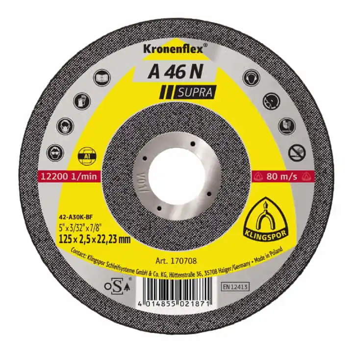 KLINGSPOR Trennscheibe A 46 N Supra D125x2,5mm gekröpft ( 4000841037 ) Echt