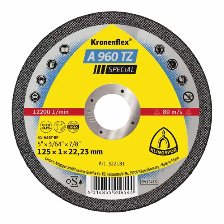 Schneller Versand KLINGSPOR Trennscheibe A 960 TZ Special D115x1mm gerade ( 4000843409 )