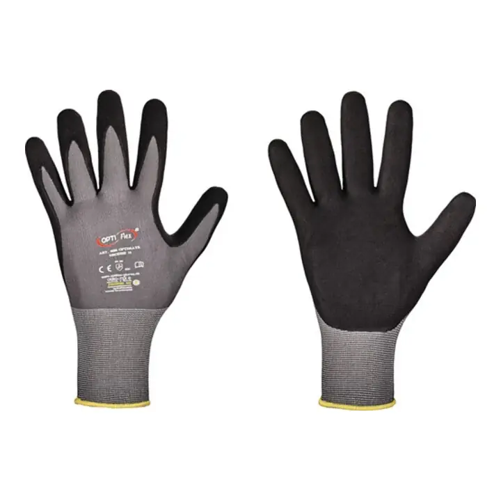 Billig OPTIFLEX Handschuhe OPTIMATE Größe 9 grau/schwarz ( 8000140915 )