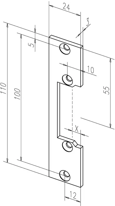 Preiswert ASSA ABLOY Flachschließblech 106 Stahl verzinkt käntig ( 3324034044 )