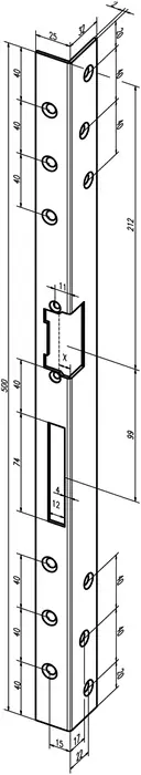 ASSA ABLOY Sicherheits-Winkelschließblech 312 Länge 500 mm Stärke 2 mm ( 3324034024 ) Top-Angebot