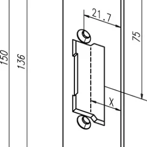 Solange Der Vorrat Reicht ASSA ABLOY Flachschließblech 21C Edelstahl matt käntig ( 3324034003 )