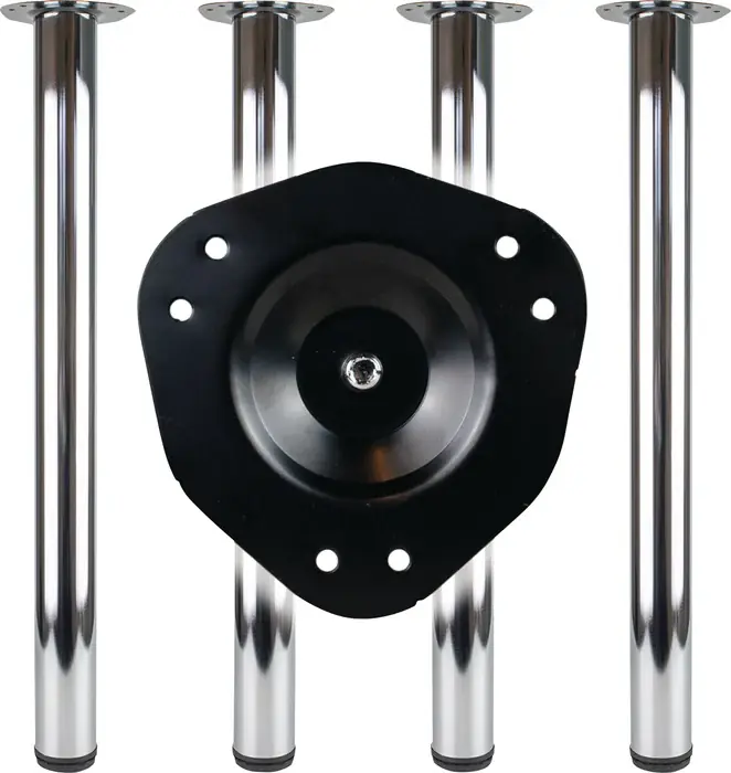 BMB Tischbein-Set Edelstahl-Effekt 60 mm Höhe 870 mm ( 3000273148 ) Zertifiziert