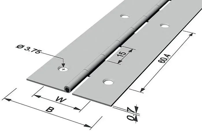 PG Stangenscharnier Scharnierbreite offen 32 mm Materialstärke 0,7 mm ( 3000272201 ) Rabatt