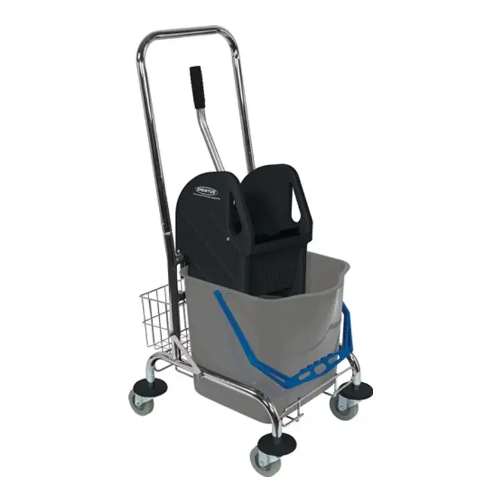 SPRINTUS Reinigungswagen Eimer 1 x 27 l, Presse, Ablagekorb ( 9000472002 ) Markenprodukt