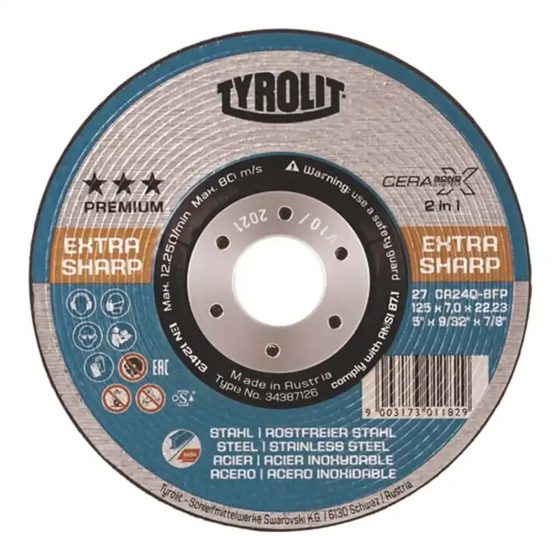 Schneller Versand TYROLIT Schruppscheibe CERABOND X D125xS4mm ( 4000845213 )