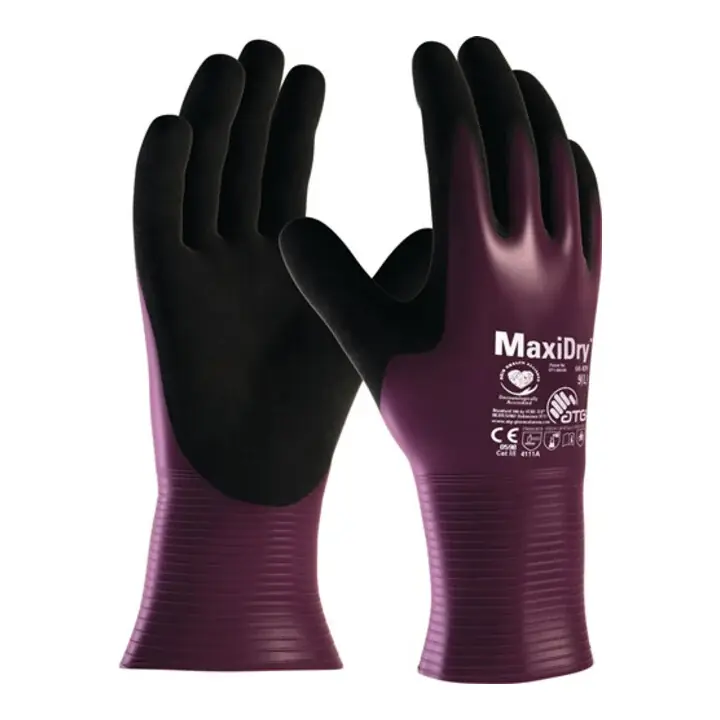 ATG Chemikalienhandschuhe MaxiDry® 56-426 Größe 8 lila/schwarz ( 4702000166 ) Günstig