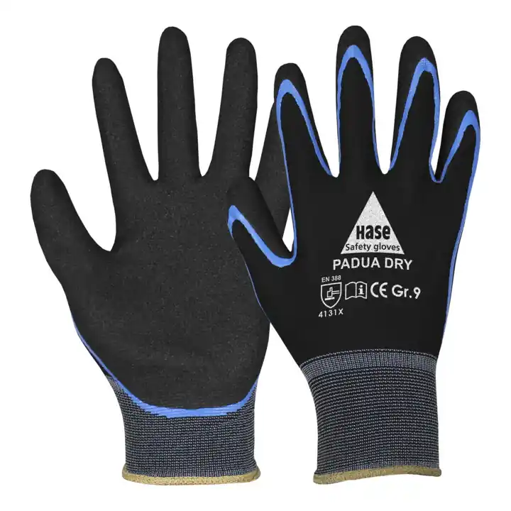 Sichere Zahlung HASE Handschuhe Padua Dry Größe 10 schwarz/blau ( 8000094196 )