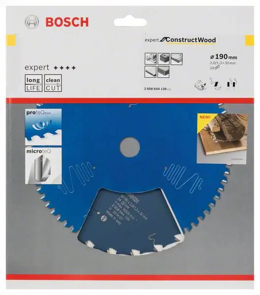 Echt BOSCH Kreissägeblatt Außen-Ø 190 mm Zähnezahl 24 WZ ( 8000342209 )