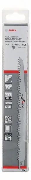 BOSCH Säbelsägeblatt S 1531 L Länge 240 mm Breite 19 mm ( 8000343731 ) Highlight