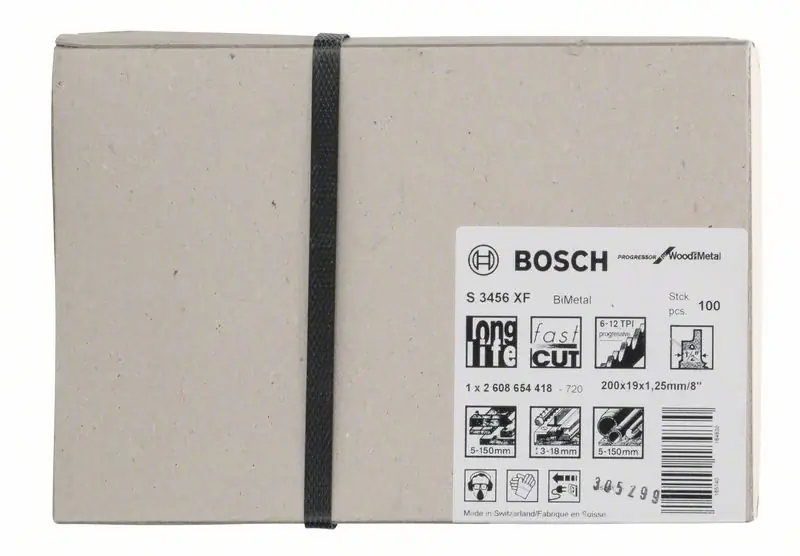 BOSCH Säbelsägeblatt S 3456 XF Länge 200 mm Breite 19 mm ( 8000343742 ) Beliebt