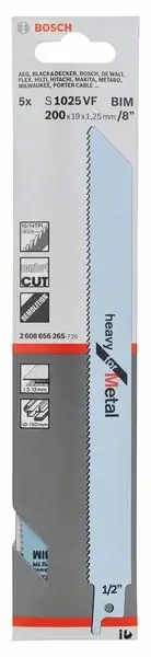 Expressversand BOSCH Säbelsägeblatt S 1025 VF Länge 200 mm Breite 19 mm ( 8000343756 )