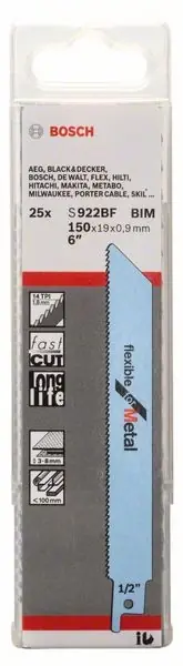 BOSCH Säbelsägeblatt S 922 BF Länge 150 mm Breite 19 mm ( 8000343779 ) Geprüft