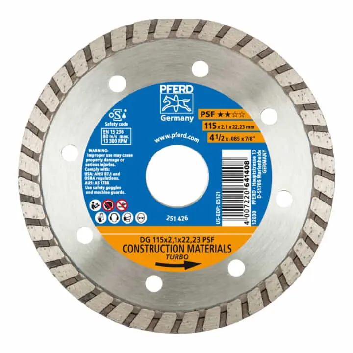 Super-Preis PFERD Diamanttrennscheibe DG PSF Ø 125 mm Bohrung 22,23 mm ( 8000429386 )