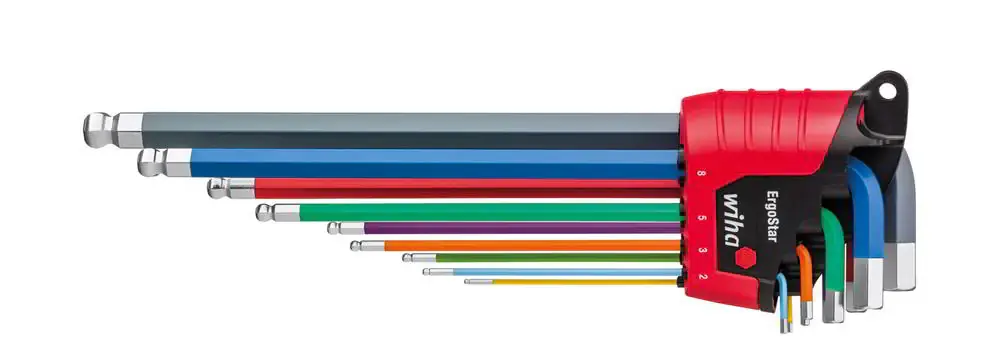 WIHA Sechskantwinkelschraubendrehersatz 369F 10-teilig ErgoStar Halter ( 8000482516 ) Sofort Bestellen