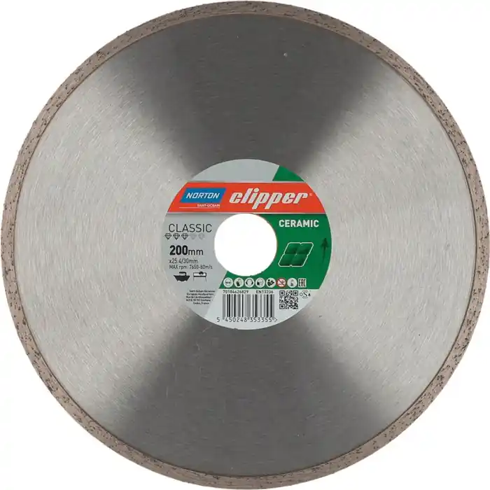 NORTON CLIPPER Diamanttrennscheibe Classic Ceramic Ø 200 mm Bohrung 30 / 25,4 mm ( 4000818421 ) Preiswert