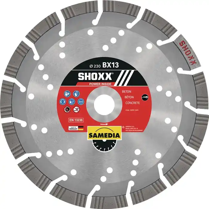 SAMEDIA Diamanttrennscheibe SHOXX BX13 Ø 230 mm Bohrung 22,23 mm ( 4000844261 ) Schneller Versand