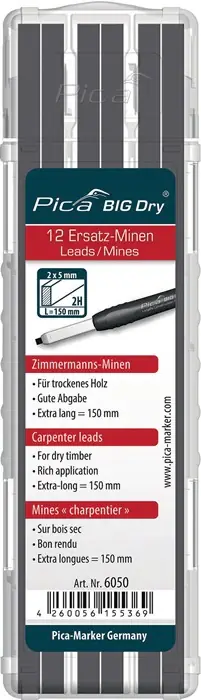 Solange Der Vorrat Reicht PICA Minenset Pica BIG-Dry 12x graphit 2H ( 4000871350 )
