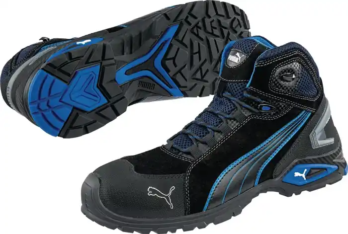 PUMA Sicherheitsstiefel Rio Black Mid Größe 41 schwarz/blau ( 4300700411 ) Neuheit