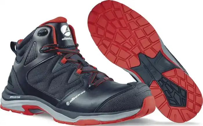 ALBATROS Sicherheitsstiefel ULTRATRAIL BLACK MID Größe 43 schwarz/rot ( 4300700563 ) Direktkauf