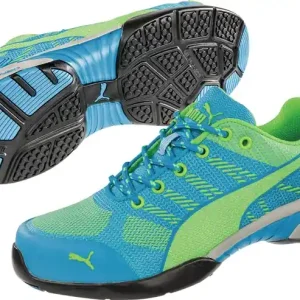 Billig PUMA Damensicherheitsschuh Knit Blue Wns Low Größe 38 blau/grün ( 4300700652 )