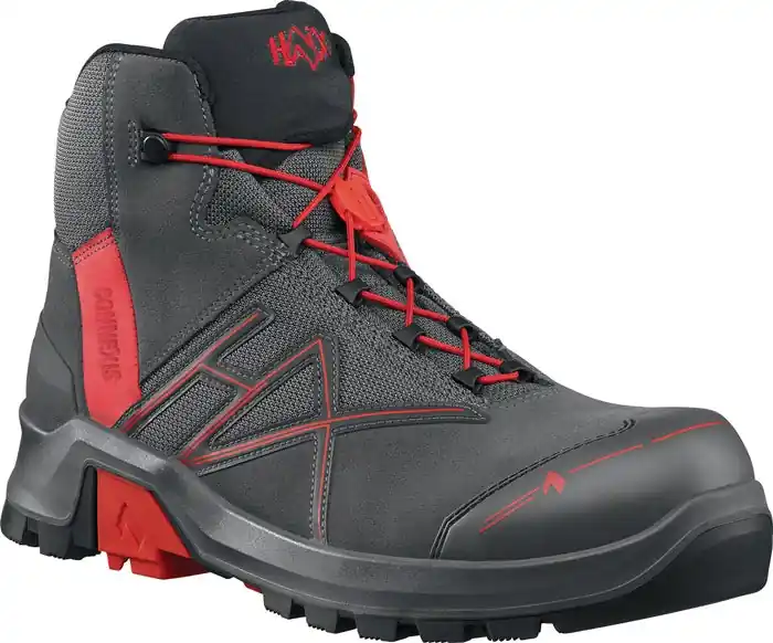 Schneller Versand HAIX Sicherheitsstiefel Connexis® GTX mid Größe 9,5 (44) grau/rot ( 4721000574 )