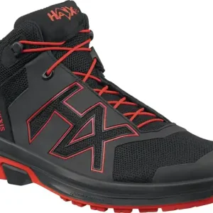 HAIX Freizeitschuh CONNEXIS Go GTX mid Größe 10 (45) schwarz/rot ( 4721000715 ) Markenprodukt