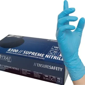 NITRAS Einweghandschuhe SUPREME NITRILE Größe L blau ( 8000236474 ) Neu