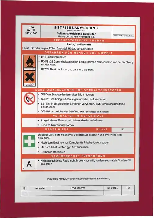 DURABLE Magnetrahmen DIN A4 rot ( 9000492410 ) Jetzt Kaufen