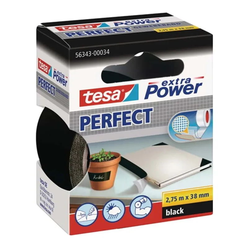 Sonderangebot TESA Gewebeband extra Power® 56343 schwarz ( 3000265375 )