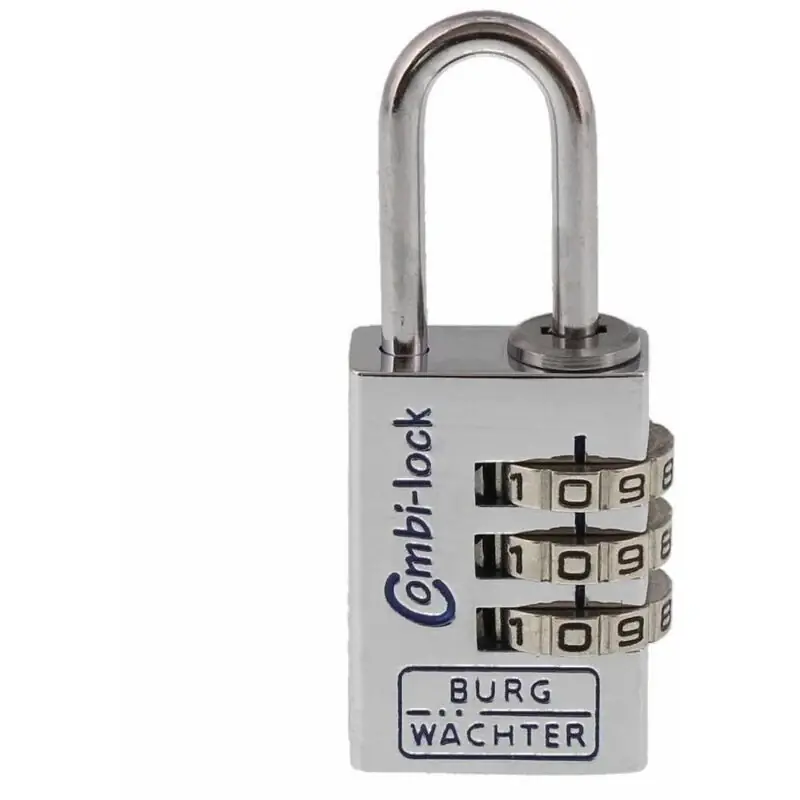BURG-WÄCHTER Zahlenvorhangschloss Combi Lock 90 Chromo Schlosskörperbreite 20 mm ( 3324027034 ) Kracherpreis