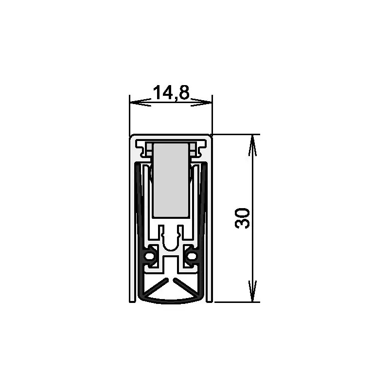 ATHMER Türdichtung Schall-Ex® L-15/30 WS 1-880 1-seitig Länge 833 mm ( 3327023201 ) Bestpreis