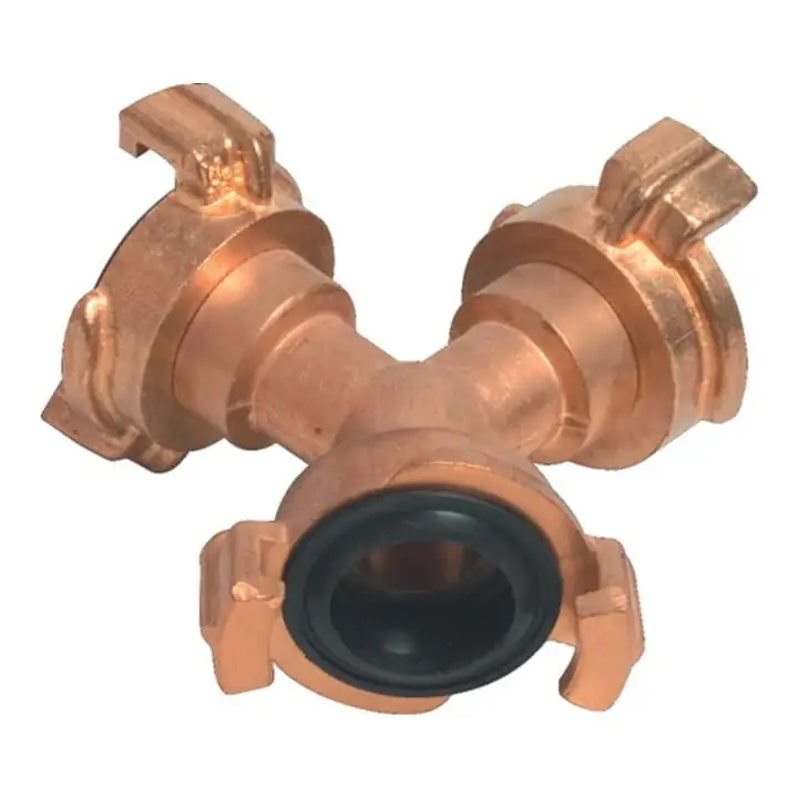 Knallerangebot MEGA Y-Stück Schnellkupplung Messing Schlauchgröße 9,5-38 mm ( 4000300143 )