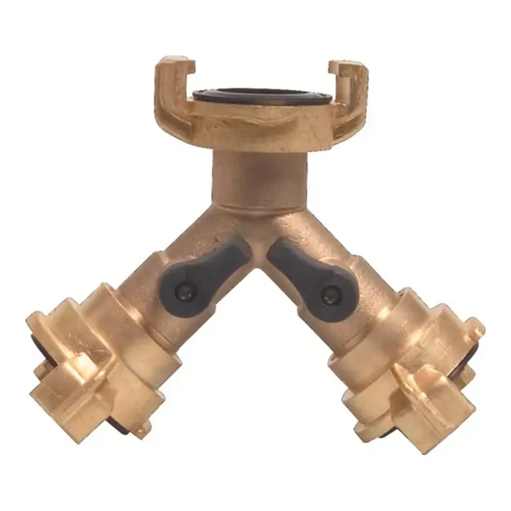 Knallerangebot MEGA Y-Stück Schnellkupplung Messing Schlauchgröße 9,5-38 mm ( 4000300144 )